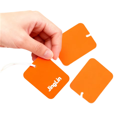 Custom Logo Eco-Friendly Swing Tags Sustainable Die-Cut Paper Garment Labels For Clothing Bags Shoes