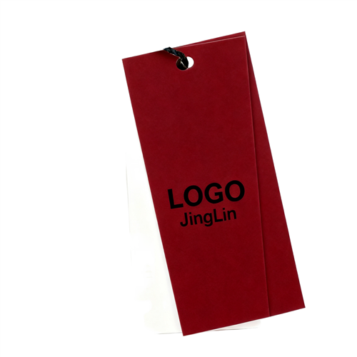 Custom Red PVC Hang Tags Waterproof Paper Garment Labels With Brand Logo For Clothing Shoes Bags