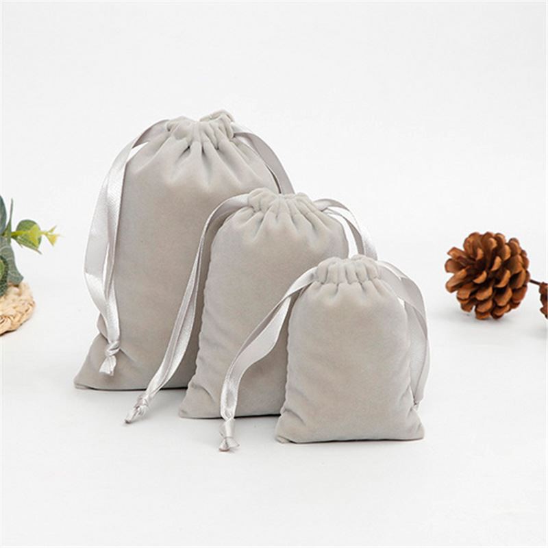 flannelette velvet silk drawstring shoe dust bag