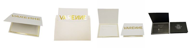 Card with fold logo