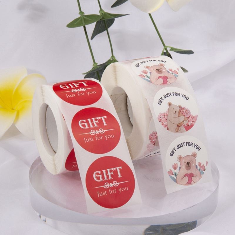 custom adhesive roll label sticker
