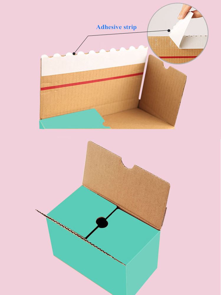 adhesive shipping box