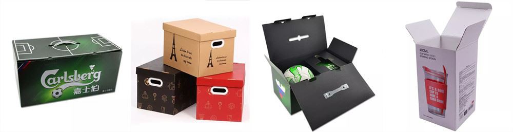 carton box takeaway with die cut handle