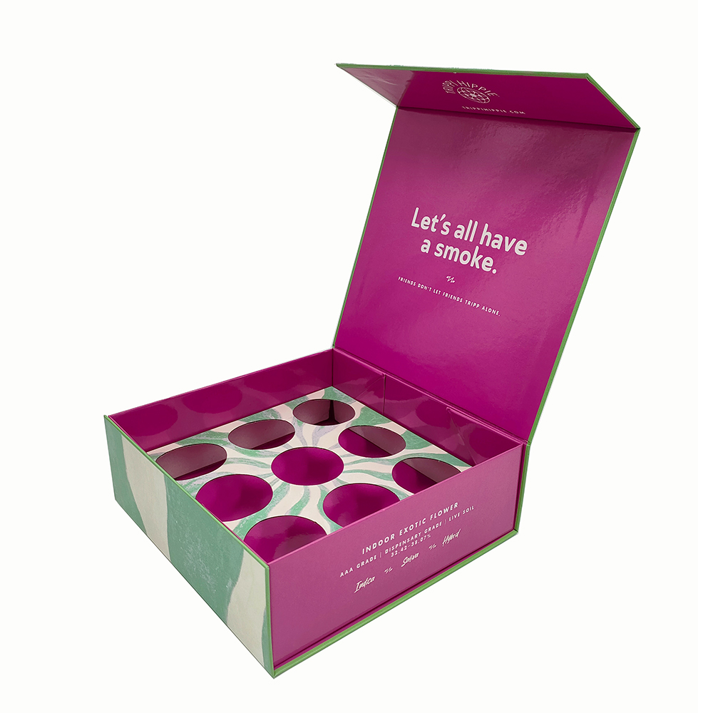 Luxury Gift Box With Mirror Cosmetics Gift Set Empty Skincare Magnetic Boxes Cardboard Eyelash Box Tube Custom Beauty Packaging