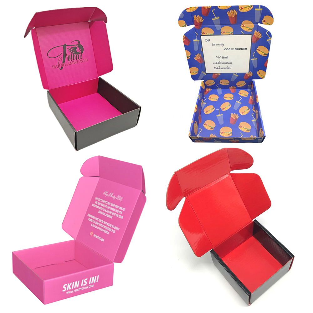 Merry Christmas Recycled Materials Corrugated Paper Custom Size Gift Packaging Custom Your Design Shipping Mailer Box Plastic