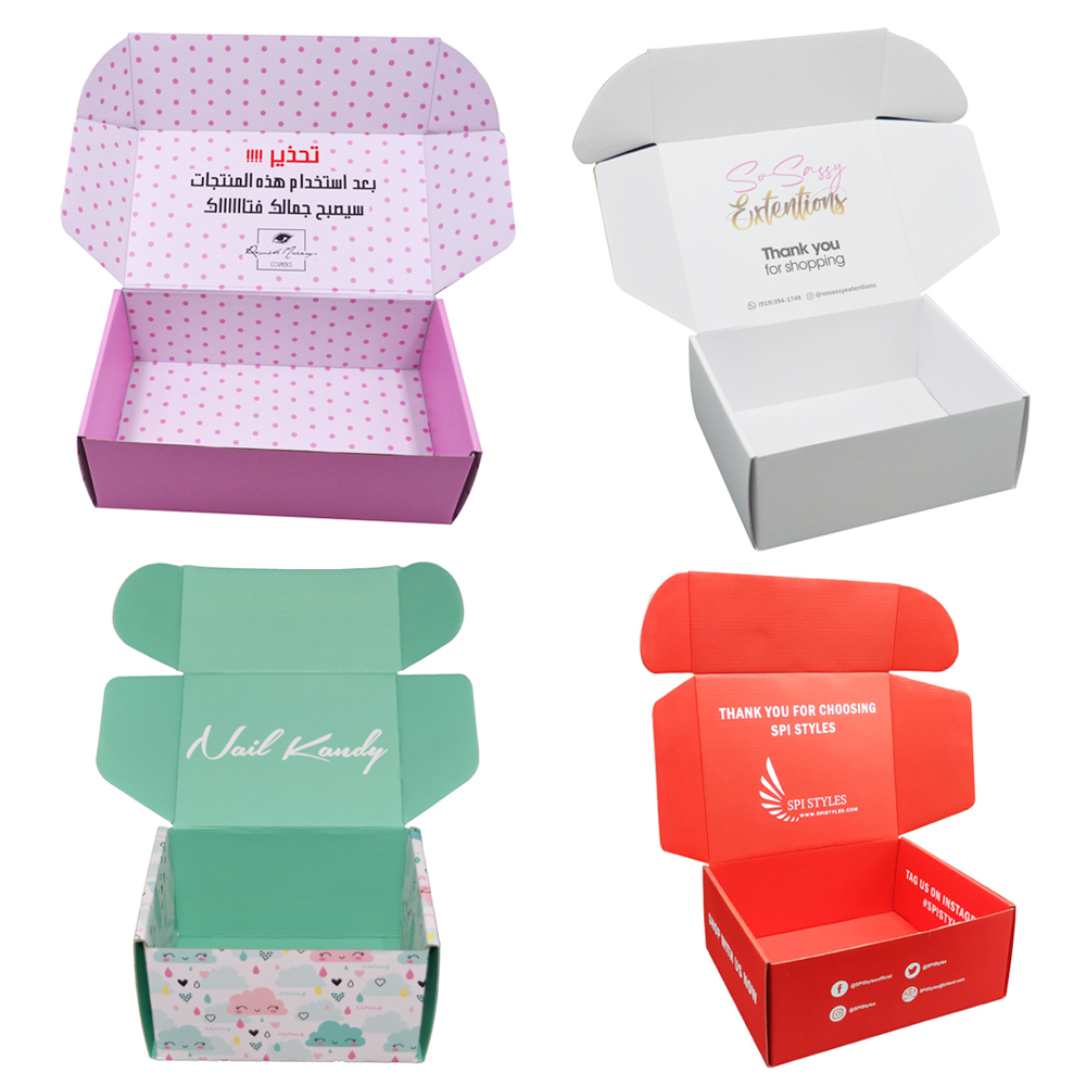 Merry Christmas Recycled Materials Corrugated Paper Custom Size Gift Packaging Custom Your Design Shipping Mailer Box Plastic