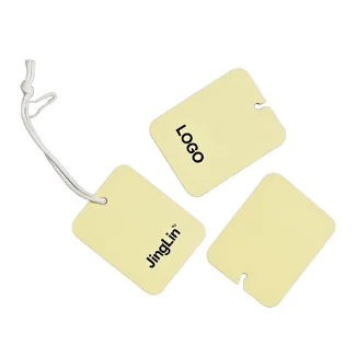 Custom Logo Eco-Friendly Swing Tags Sustainable Die-Cut Paper Garment Labels For Clothing Bags Shoes