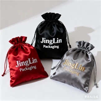 Wholesale Luxury Satin Drawstring Bag Soft Eco-Friendly Dust Packaging For Hats Shoes Purses Handbags Wigs For Promotions
