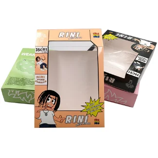Custom Box With Window For Wool Knitted Hat Paper Packaging For Baby Hat Box Display Box For Ear Protection Knitting Hat