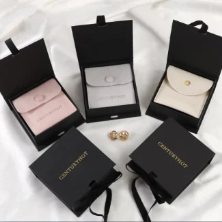 Custom Exquisite Book Shape Jewelry Box Handmade Paper Gift Packaging For Jewellery Necklace Bracelet Rings Box With Ribbon