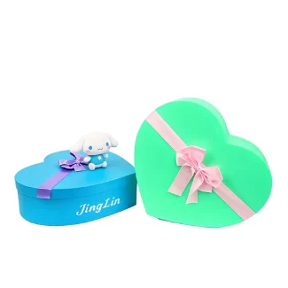 Luxury Three-Piece Satin Suit Handmade Large Extra Large Gift Box With Ribbon Bow And Stamped Design