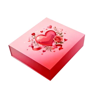Matte Custom Logo Recyclable Material Magnetic Buckle Paper Boxes Exquisite Eco-Friendly For Valentine's Day Gift Packaging