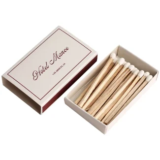 Safety Customization Matches Boxes Packaging Custom Logo Size Printing Paper White Matchbox With Matches
