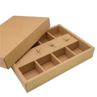 Wholesale Chocolate Cookie Kraft Paper Boxes Dessert Box Takeaway Platter Food Packaging Boxes With Dividers And Sauce
